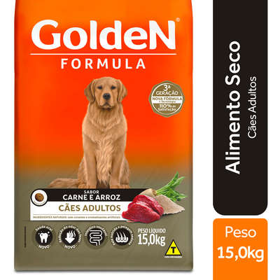 Ração Golden Fórmula - embalagem lateral com informações nutricionais
